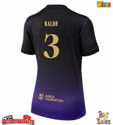 Barcelona Alejandro Balde #3 Replica Away Stadium Shirt for Women 2026-27 Short Sleeve